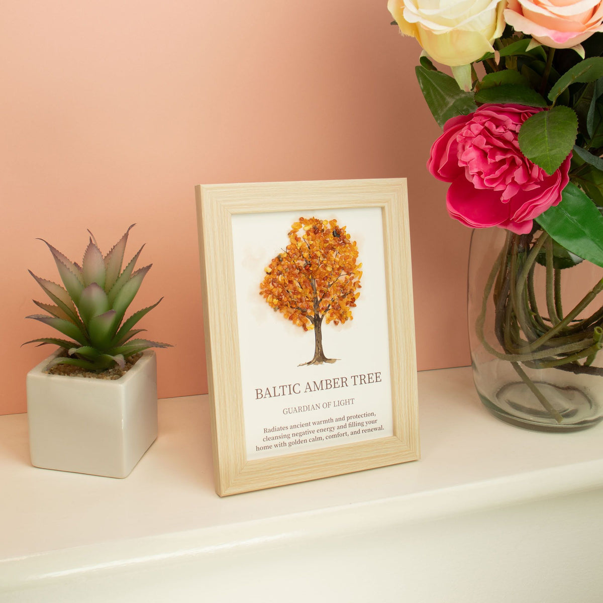 Gemstone Picture - Tree of Life - Baltic Amber (20x14.7x1cm) product image 2