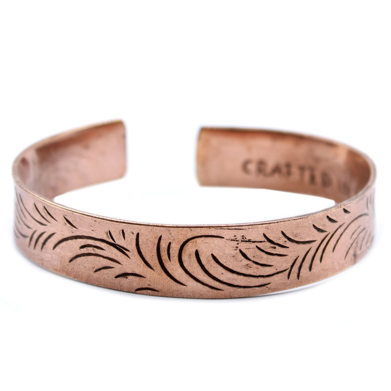 Copper Tibetan Bracelet - Wide Tribal Swirls product image