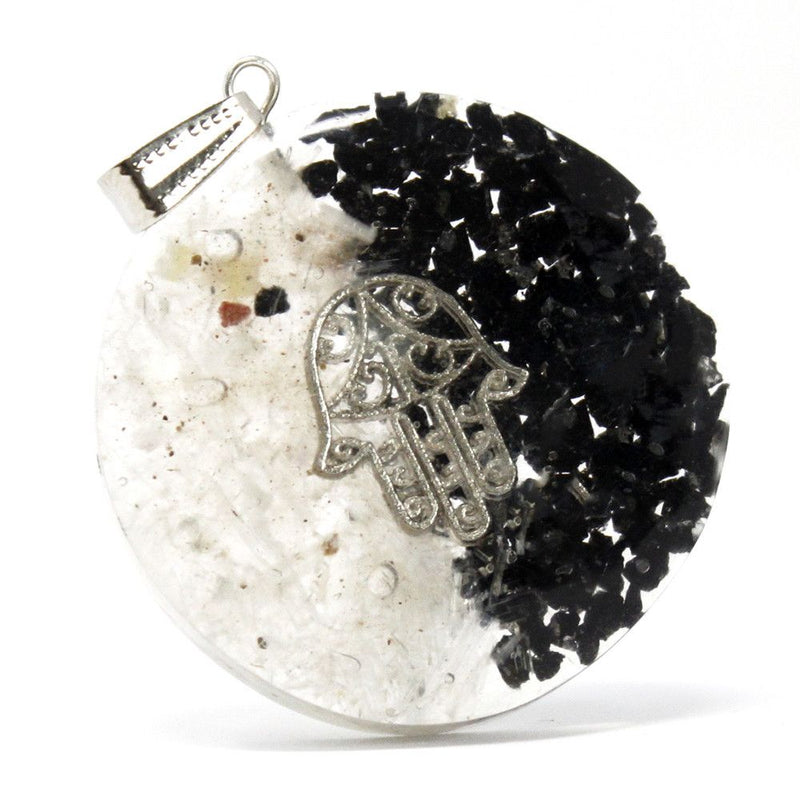 Orgonite Power Pendant - Good & Evil - Hamsa product image