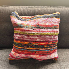 Rag Rug Cushion Covers - Aqua Blues product image