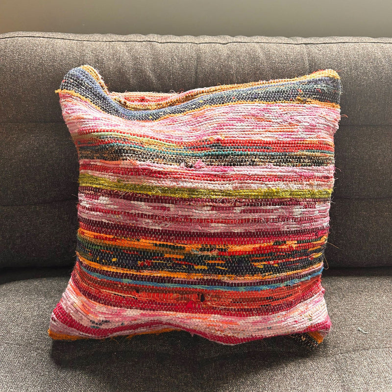 Rag Rug Cushion Covers - Aqua Blues product image