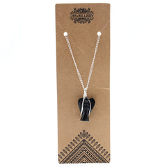 Gemstone Guardian Angel Pendant - Black Agate product image 2