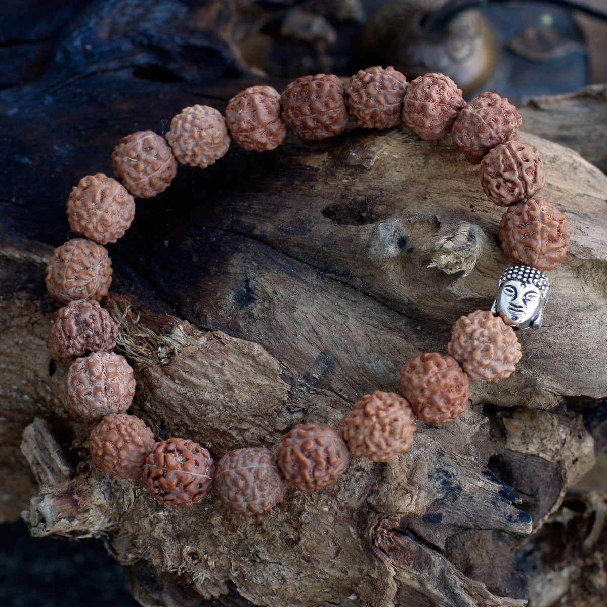 Rudraksha Buddah Bangle Mala - Natural product image 3
