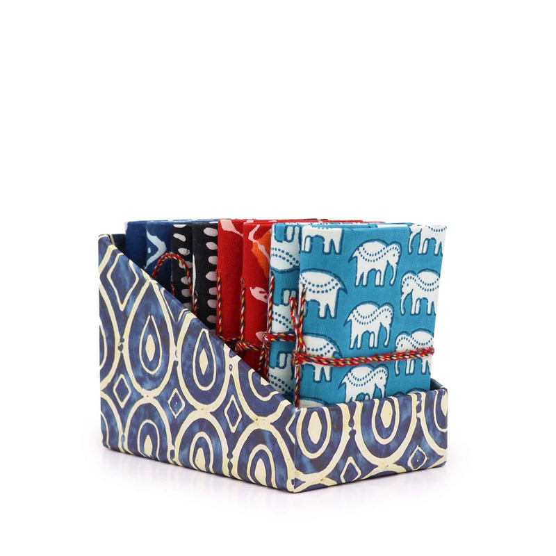 Block Print Assorted Cotton Bound Notebooks 7x10cm product image