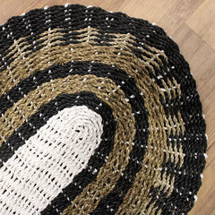 Oval Seagrass Black, White & Tan - Classic - 60x120cm product image 2