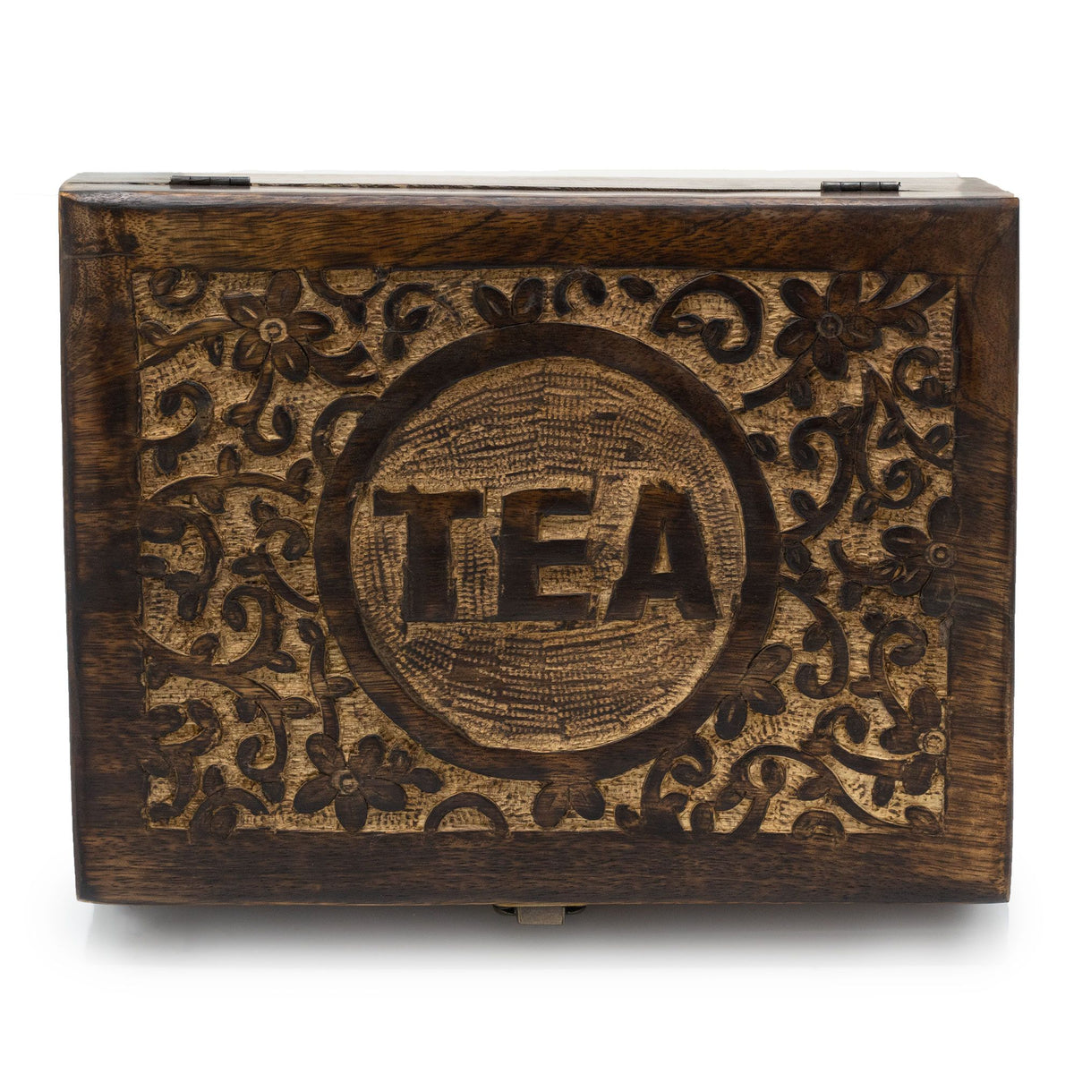 Mango Carved Tea Box - 12 Compartments - product image 2