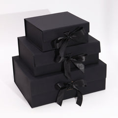 Flat Pack Gift Box - Large (28.2x20.2x9.2cm) - Black product image 3