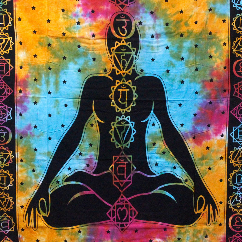 Double Cotton Bedspread + Wall Hanging - Chakra Buddha product image