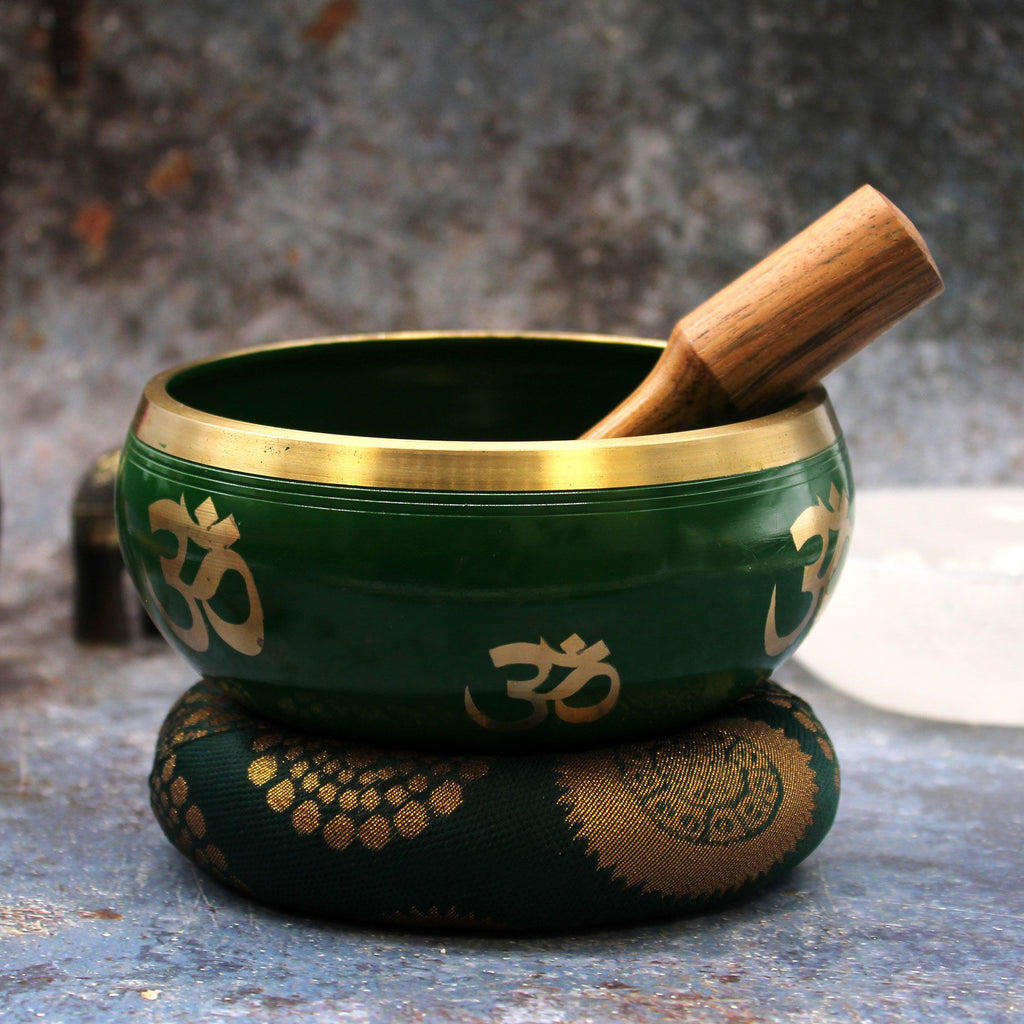 Lrg Tree of Life Singing Bowl Set- Green 14cm product image 5