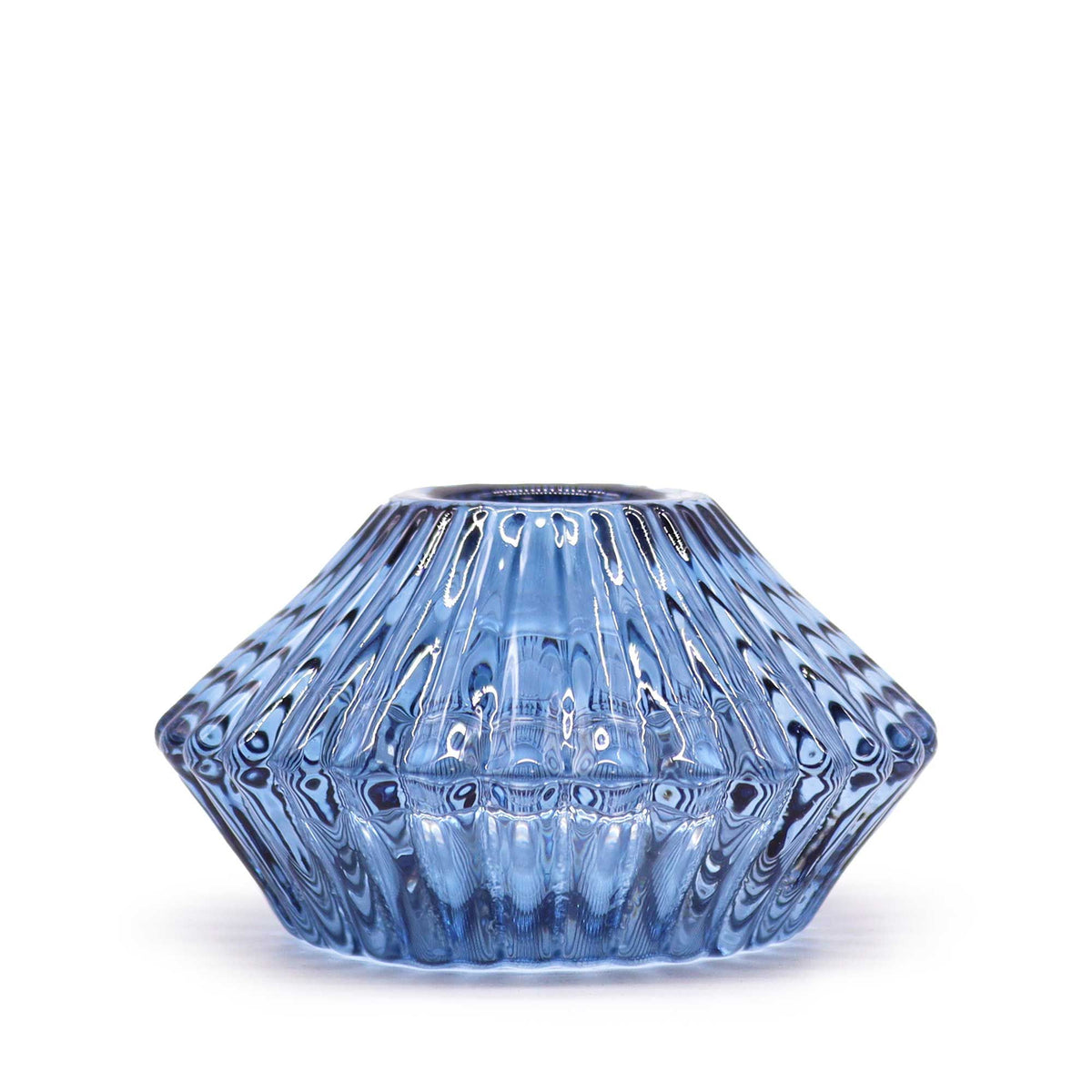 Flower Flip Dinner Candle / Tealight Holder - Royal Blue product image
