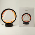 Illuminated carnelian and selenite Fire gemstone halo lamp