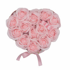 Soap Flower Gift Bouquet - 13 Pink Roses - Heart product image 5