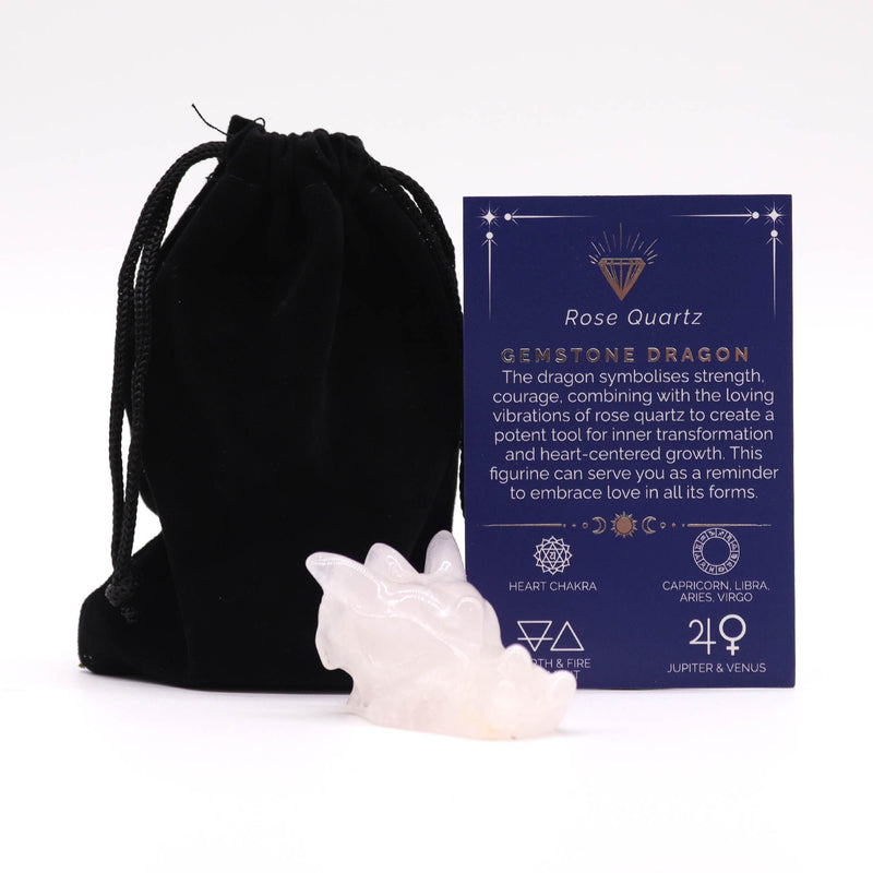 Gemstone Small Dragon Head- Rose Quartz product image