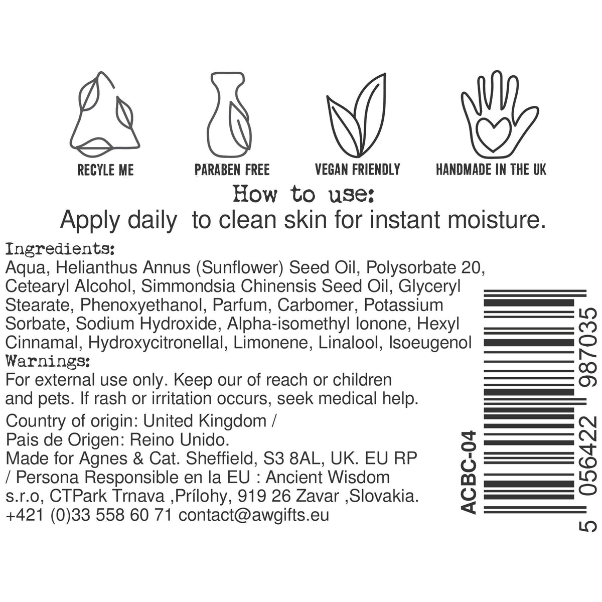 Agnes + Cat Hand & Body Cream - Moroccan Roll product image 2