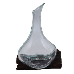 Molten Glass Mini Decanter on Wood 20cm product image