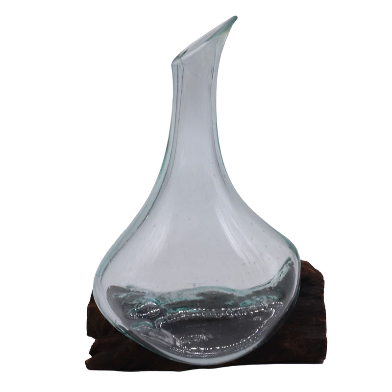 Molten Glass Mini Decanter on Wood 20cm product image