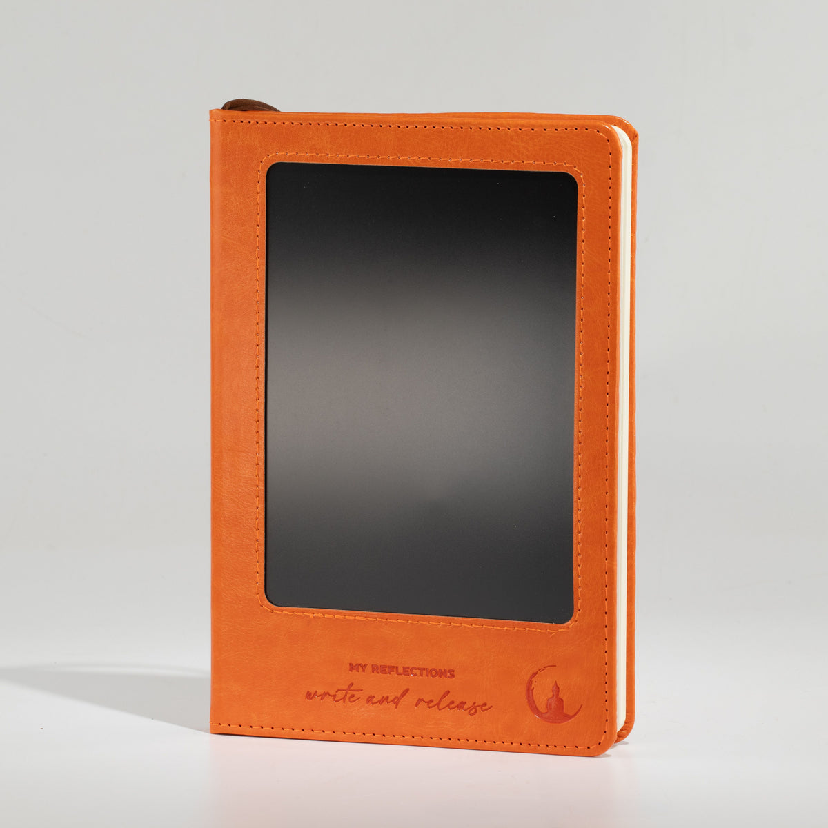 A5 Intention Note Book - LCD Wipe Screen - Orange Leather Effect - 80 Leafs - product image 8