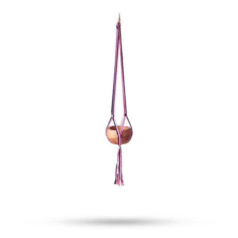 Macrame Pot Holder Classic -Pastal Tones Livingroom Med Pot product image