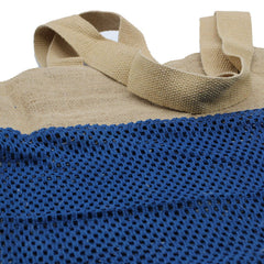 Pure Soft Jute and Cotton Mesh Bag - Denim product image