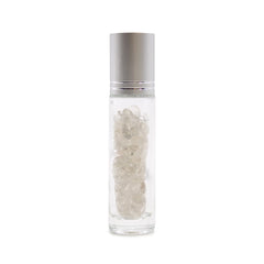 Gemstone Essential Oil Roller Bottle - Rock Quartz - Silver Cap product image 2