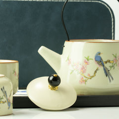 Travel Teapot Set & Two Cups - Blue Bird Qing Dynasty