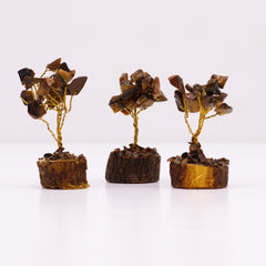 Mini Gemstone Tree On Wood Base - Tigereye (15 stones) product image 5