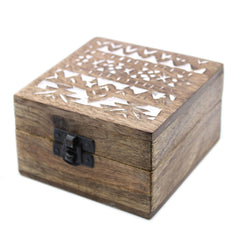 White Washed Wooden Box - 4x4 Slavic Design product image 6