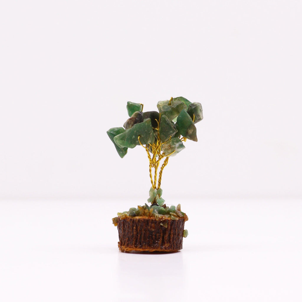 Mini Gemstone Tree On Wood Base - Green Aventurine (15 stones) product image 3
