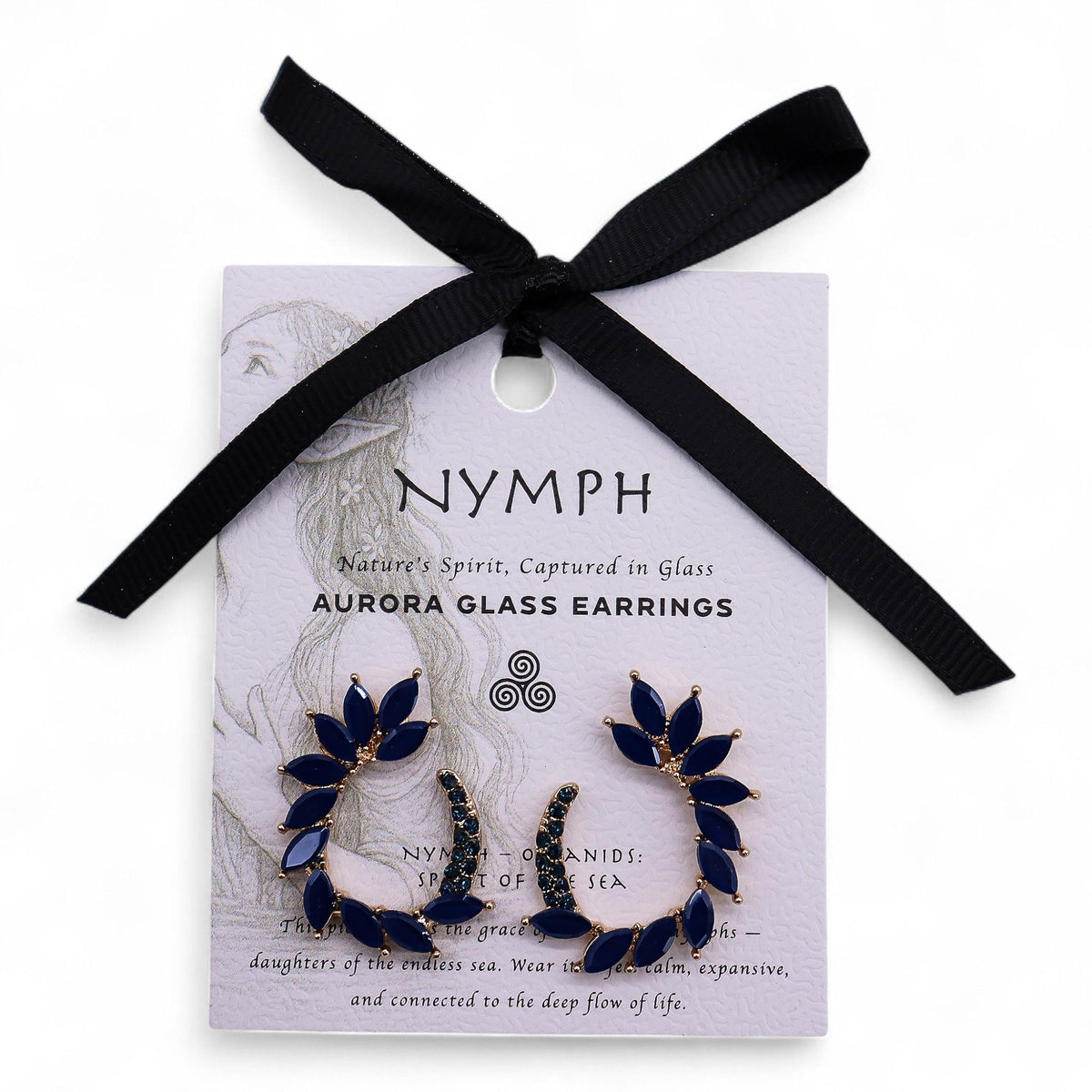 Royal Blue - Vintage Glass - Loop - Earrings product image 7
