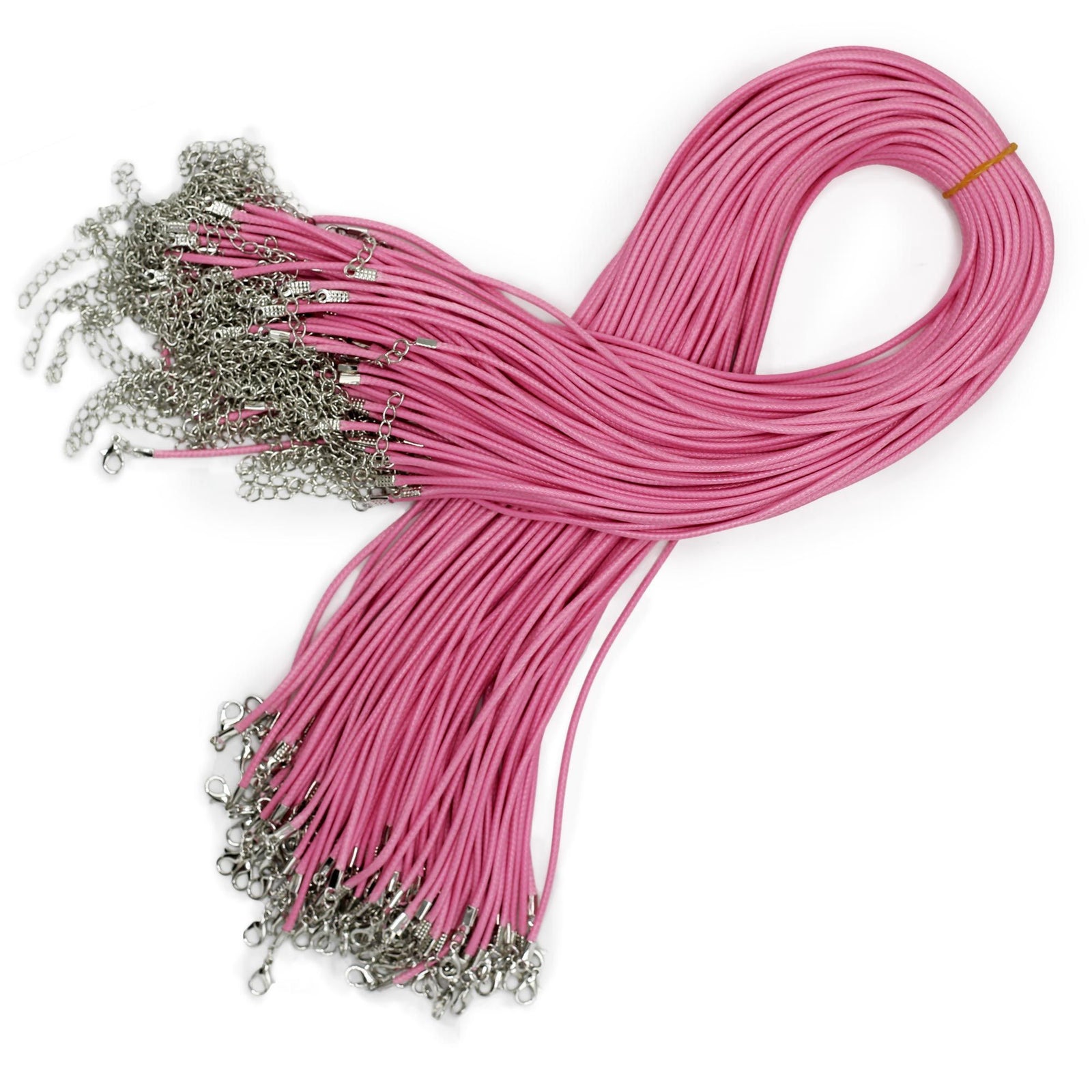 Waxed Pendant Cord - 2mm x 55cm - Pink 102 product image