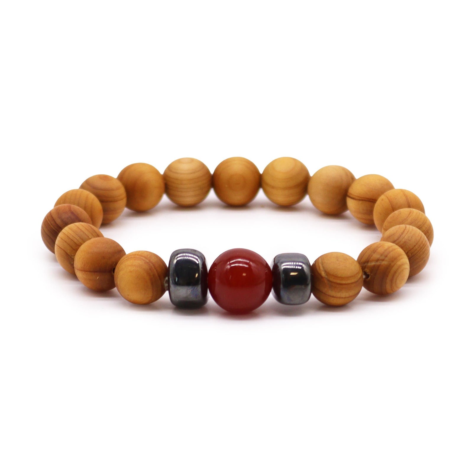 Cedarwood Root Chakra Bangle with Red Jasper product image