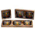Lrg Enamelled Mango Tray Set - Buddha product image
