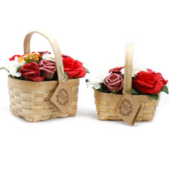 Medium Red Bouquet in Wicker Basket product image 2