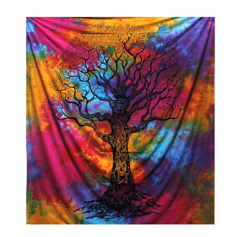 Double Cotton Bedspread + Wall Hanging - Winter Tree product image
