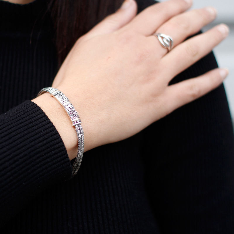Silver & Gold Bracelet - Unisex Twin Chain product image