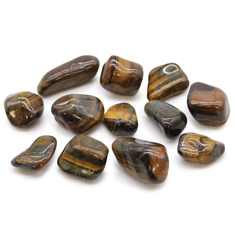 Medium African Tumble Stones - Tigers Eye - Varigated product image