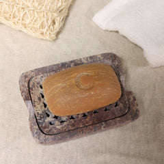 Soapstone Soap Dish & Drainer 11x8cm- Classic Square product image 6