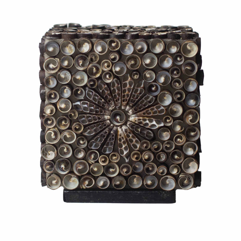 Boho Sea Shell Lamp - Chocolate Twist Square - 15cm product image