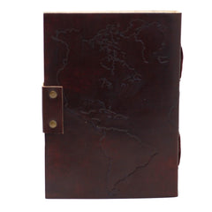 Leather World Map & Stitching Notebook (7x5") product image 4