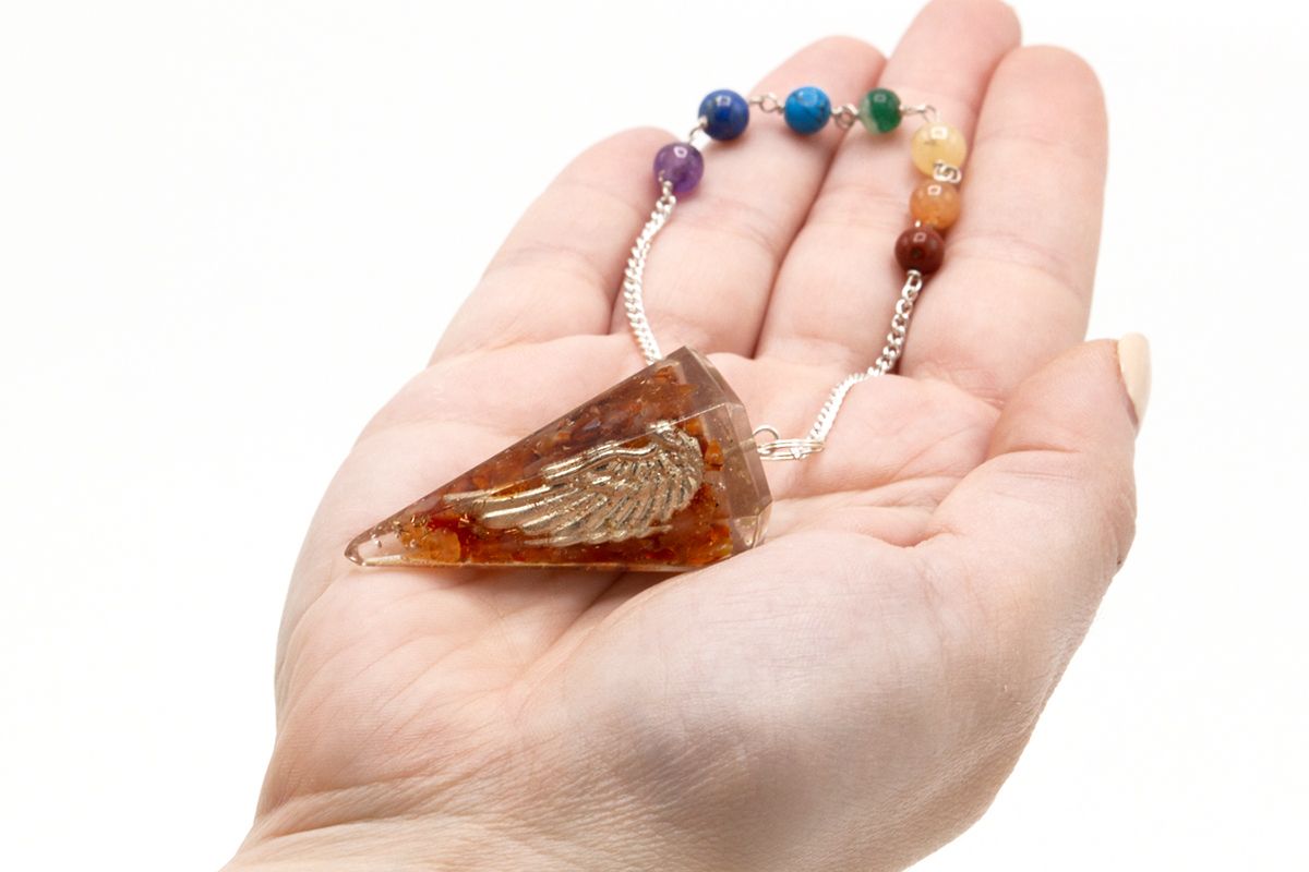 Orgonite Power Chakra Pendulum - Angel Wing product image 3