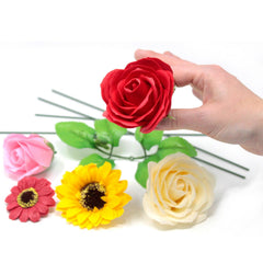Craft Soap Flowers - Med Rose - Lavender product image 5