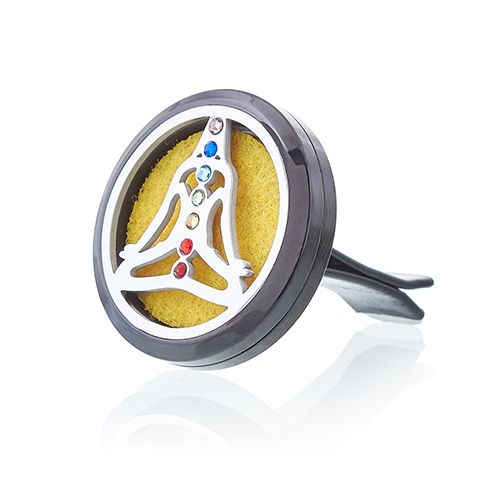 Car Diffuser Kit - Pewter Yoga Chakra - 30mm product image 5