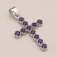 Indian Devotional Pendant - Silver Plated (45cm Chain)- Ionite Crucifix product image 6