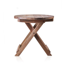 Round Folding Coffee Table - 50cm - Recycled Wood product image 2