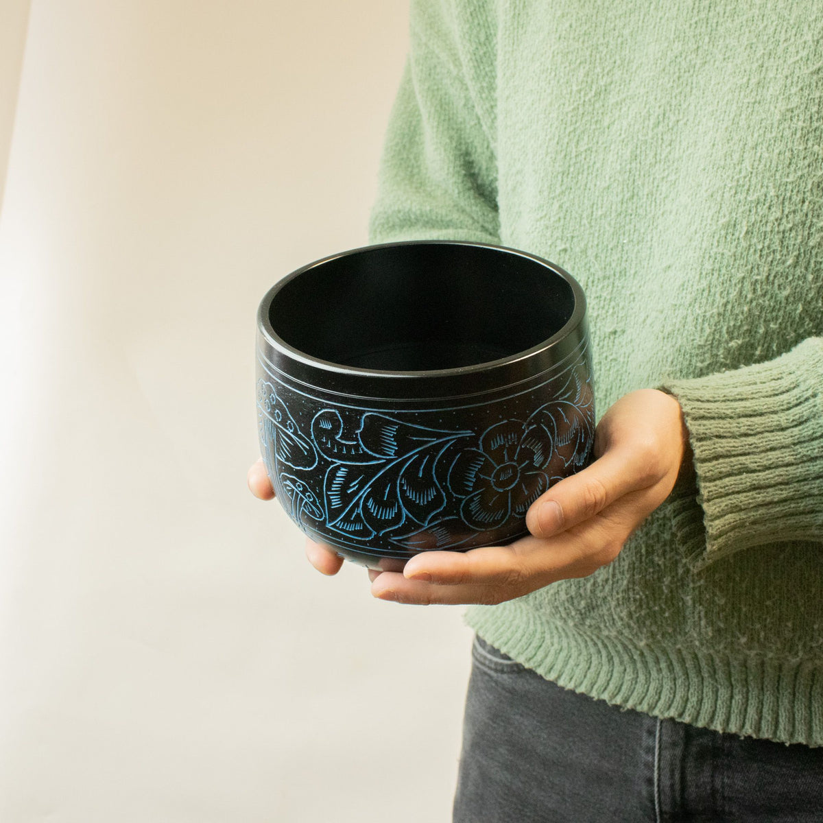 Cauldron Singing Bowl - Magic Mushroom - Blue (15cm) product image 5