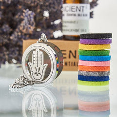 Aromatherapy Diffuser Necklace - Hand of Fatima 30mm product image 3