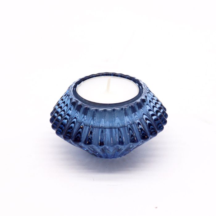 Flower Flip Dinner Candle / Tealight Holder - Royal Blue product image 2