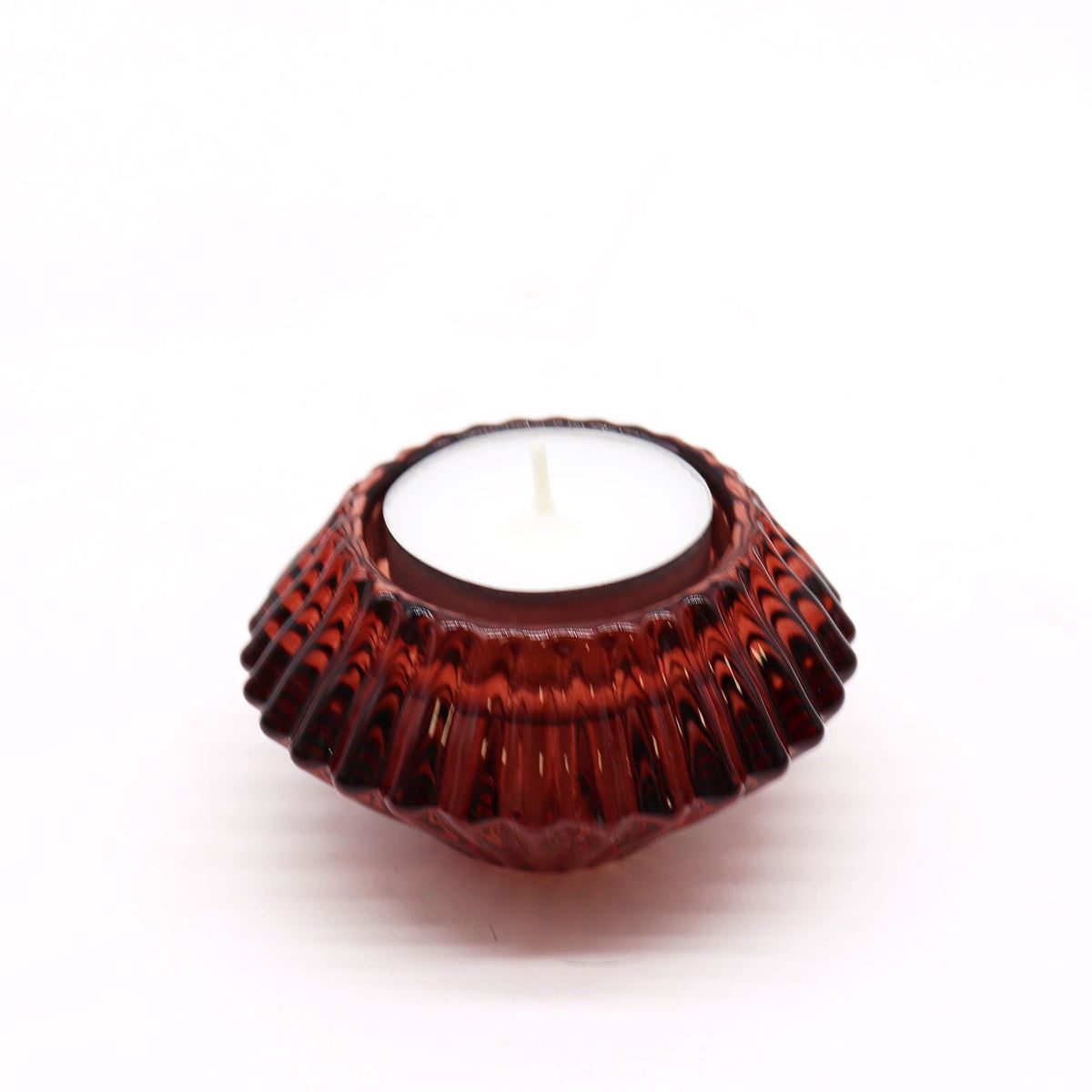 Flower Flip Dinner Candle / Tealight Holder - Vampire Red product image 2