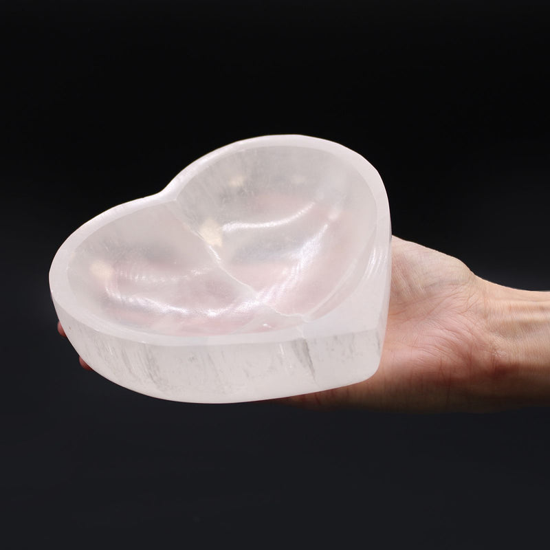 Selenite Heart Bowl - 15cm product image