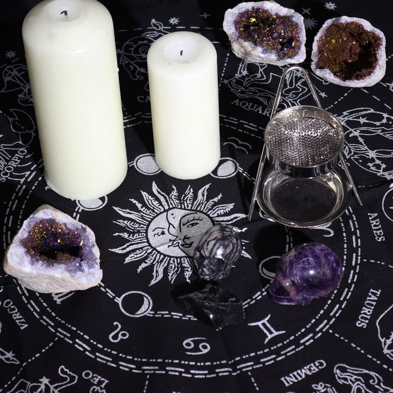 Esoteric Fringed Altar Cloth - Horoscope product image